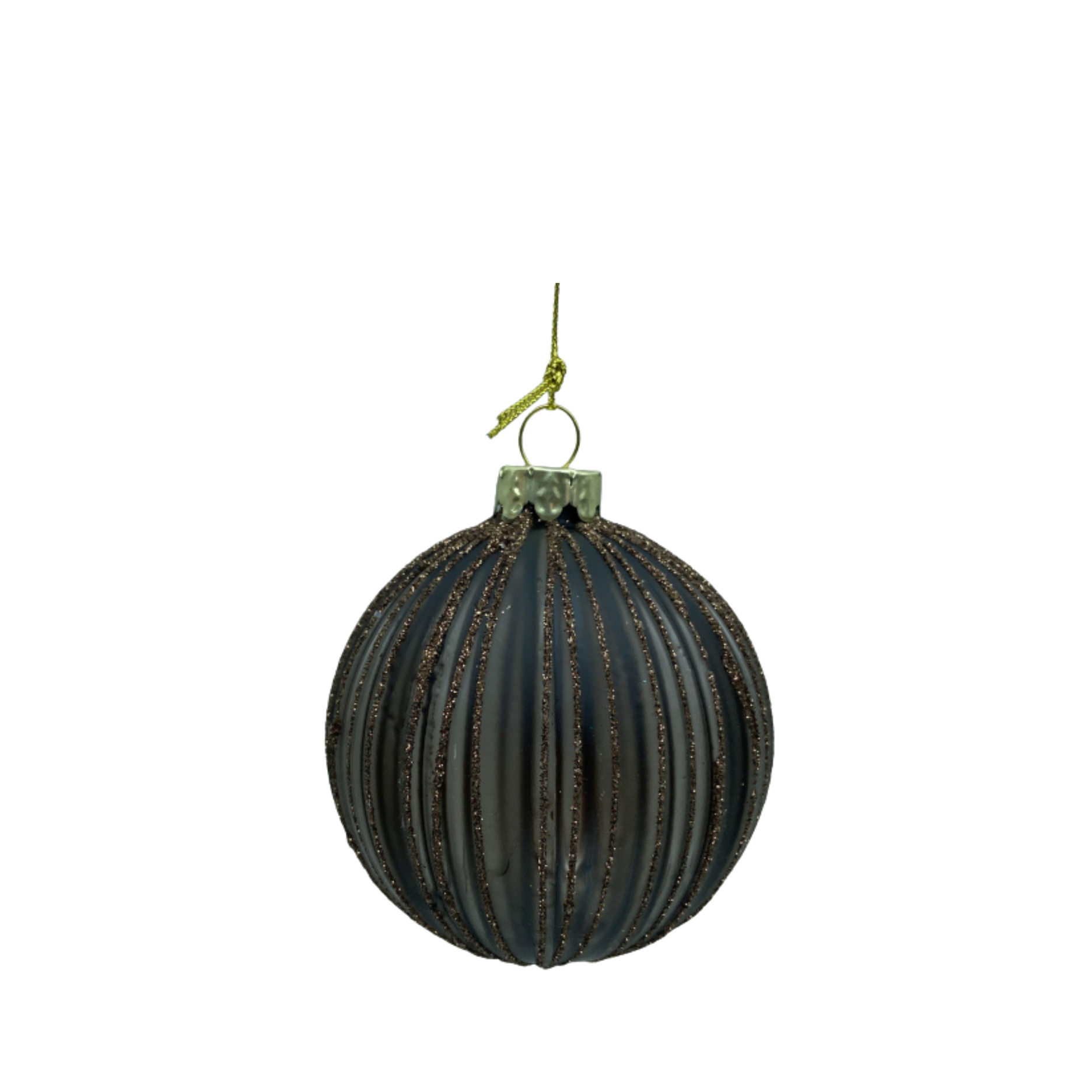 Julekugle m/lodrette streger 4 stk.